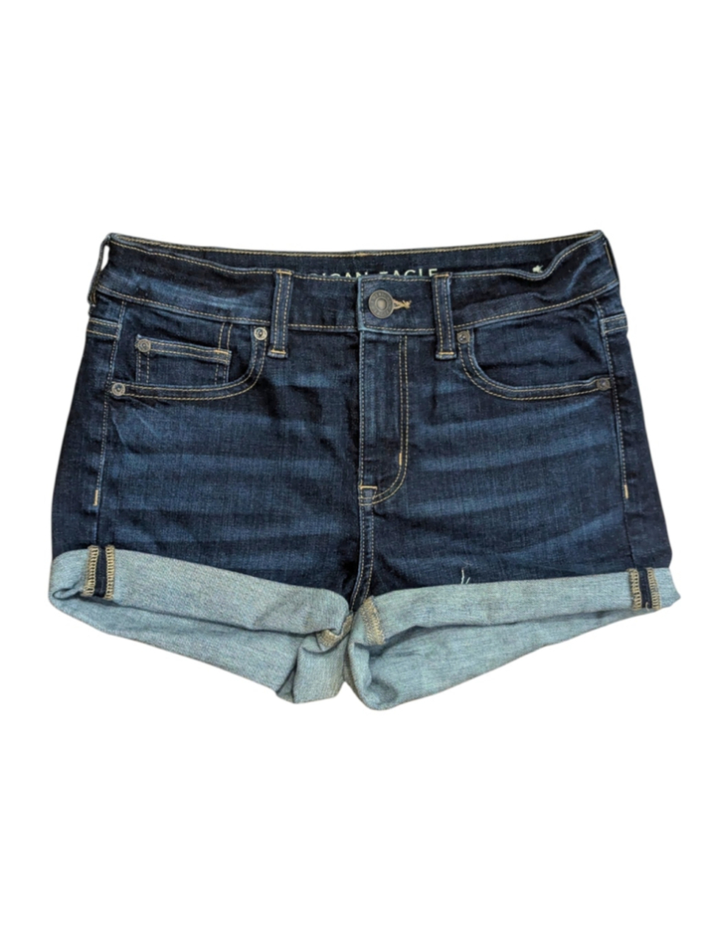American Eagle Jean Shorts Hi-Rise Shortie Size 4 Blue